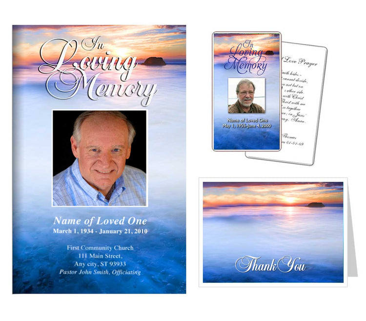 funeral program waterscape